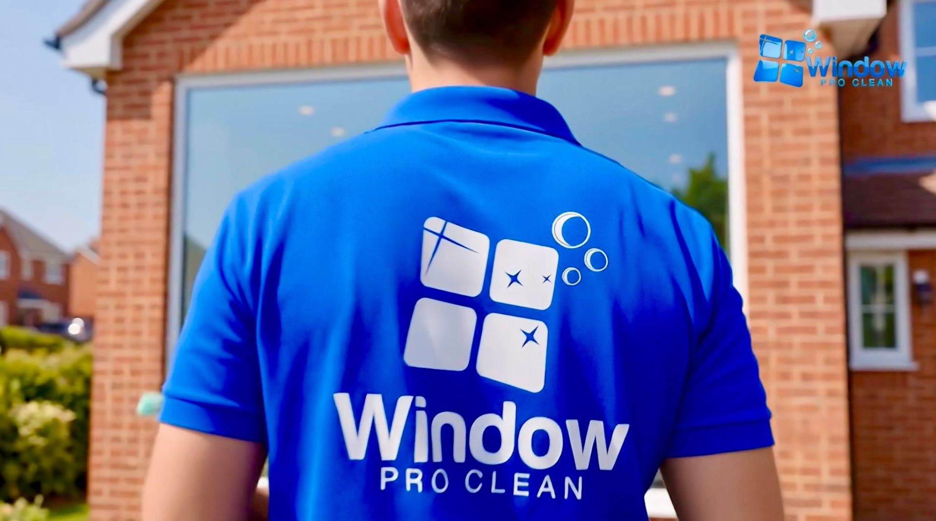Window Pro Clean uniformed technician in Milton Keynes